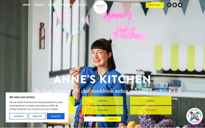 Screenshot of anneskitchen.lu