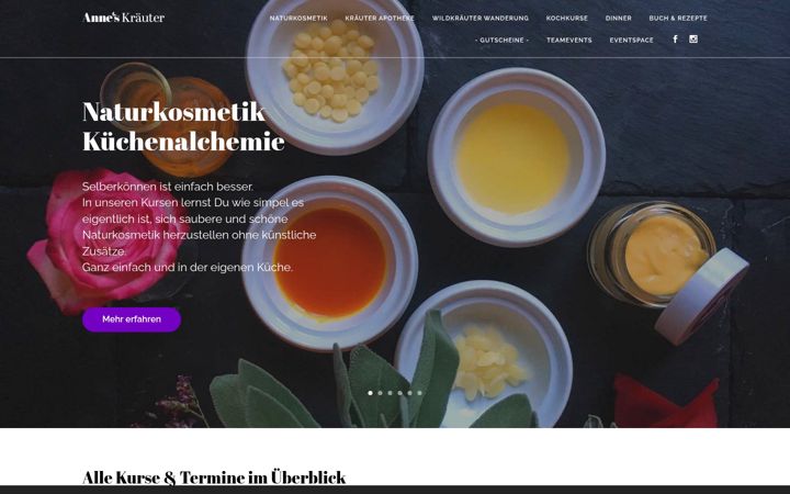 Screenshot of anneskraeuter.de