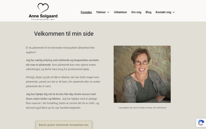 Екранна снимка на annesolgaard.dk