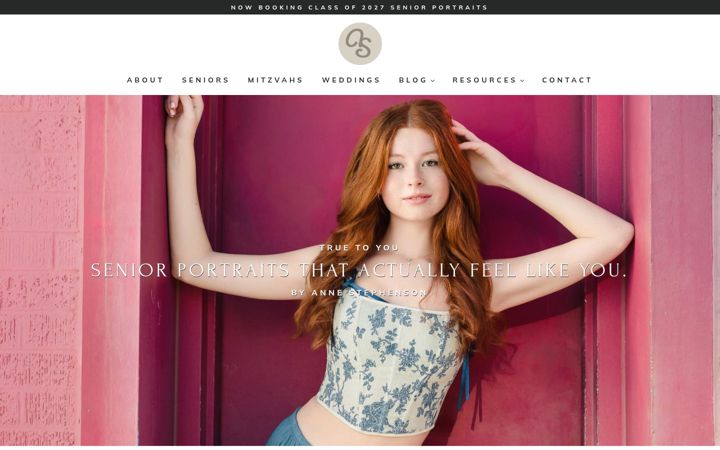 Screenshot of annestephensonphoto.com