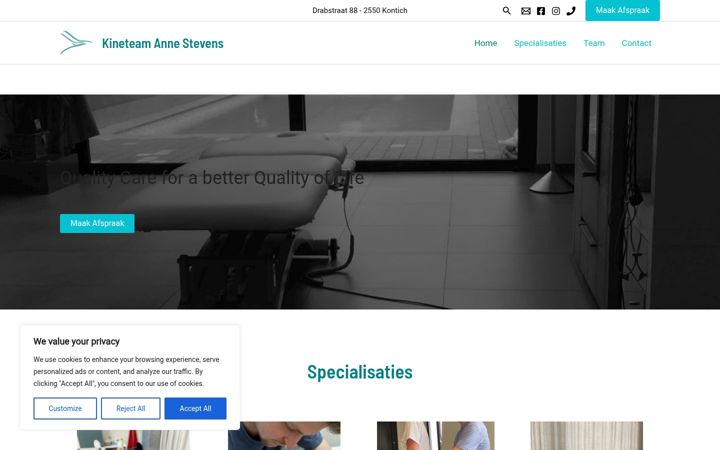 Screenshot of annestevens.be