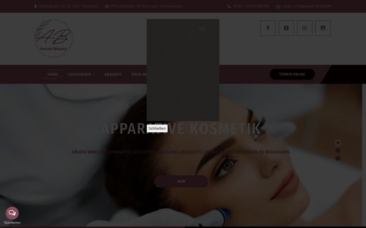 Screenshot of annett-beauty.de