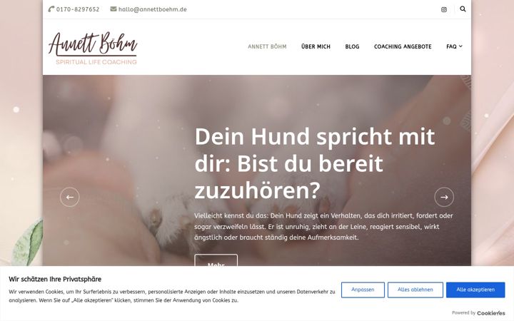 Screenshot of annettboehm.de