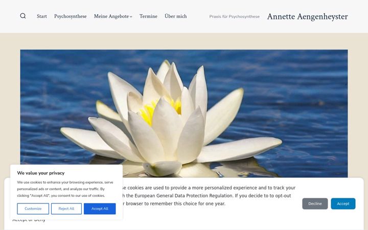 Screenshot of annette-aengenheyster.de