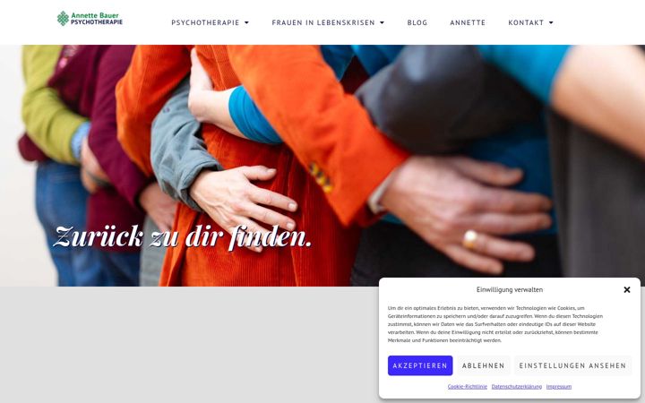 Screenshot of annette-bauer-psychotherapie.de