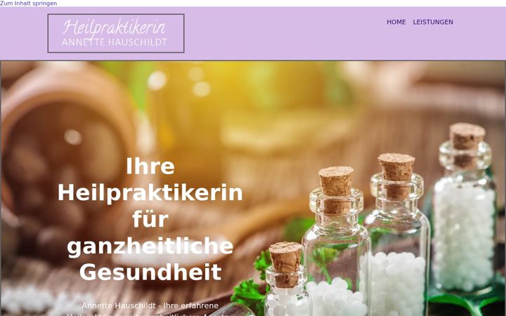 Screenshot of annette-hauschildt.de