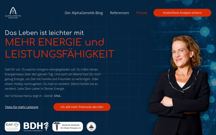 Screenshot of annette-lartey.de