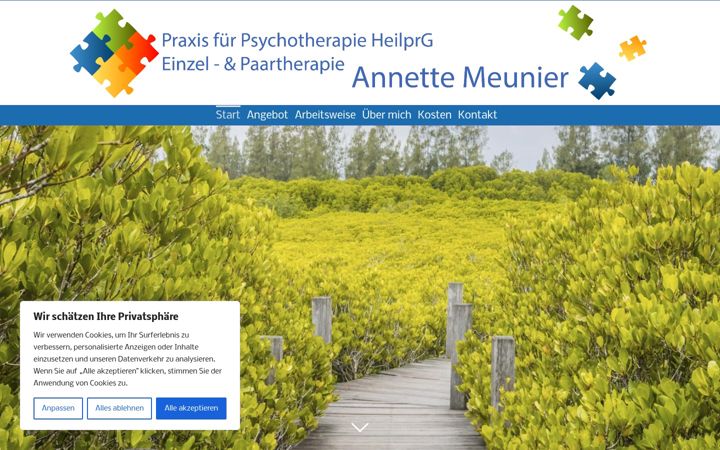 Snímek obrazovky annette-meunier.de