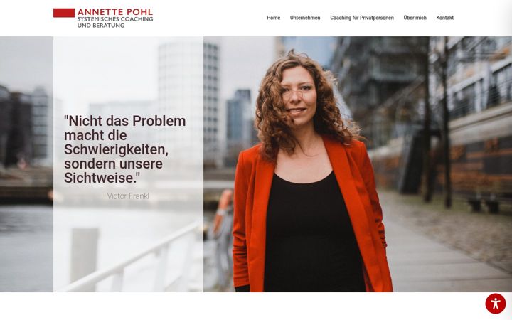 Screenshot of annette-pohl-coaching.de