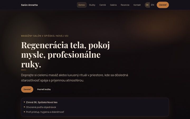 Screenshot of annette.sk