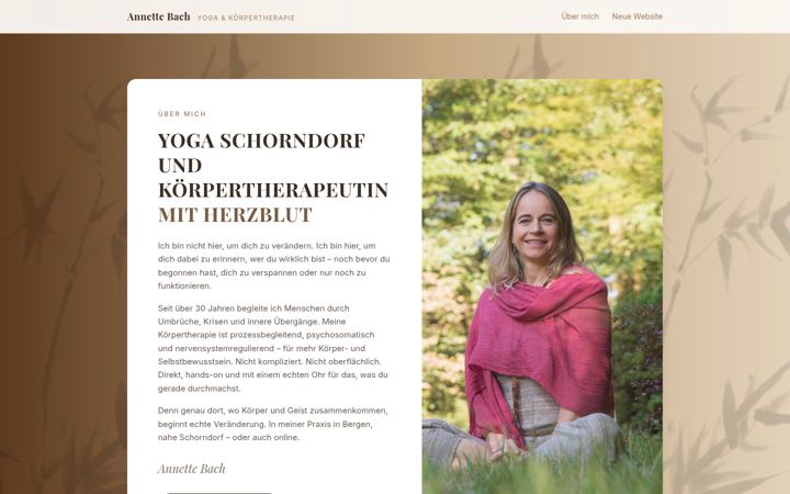 Screenshot of annettebach.de