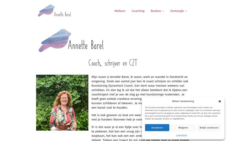 Screenshot of annettebarel.nl