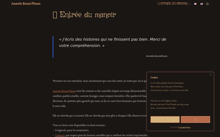 Zrzut ekranu annettebonneplume.com