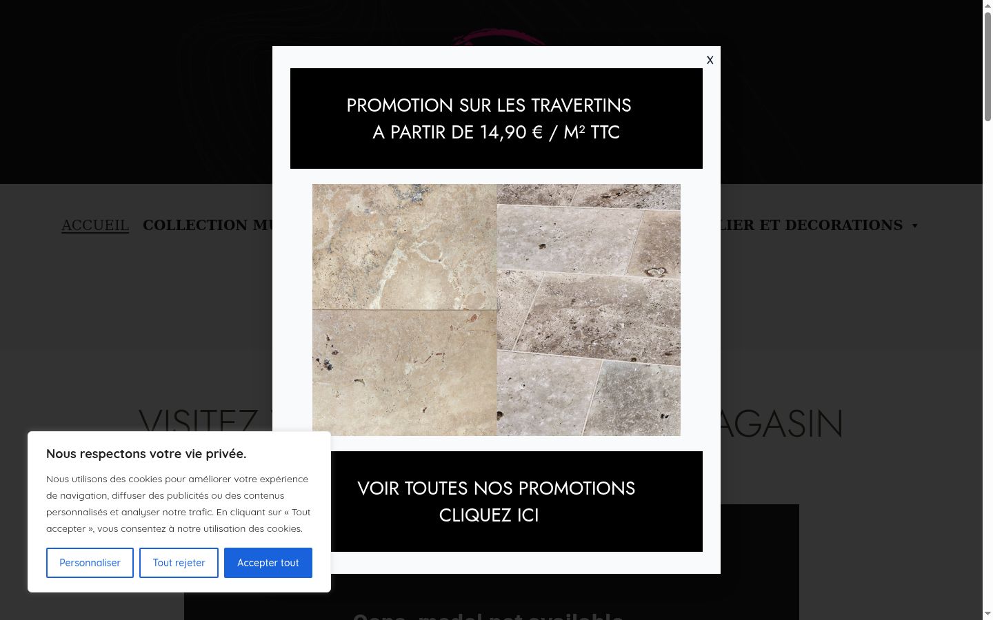 Screenshot del banner di consenso mostrato prima di qualsiasi interazione