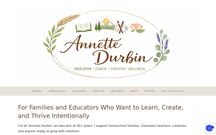 Ekrano kopija annettedurbin.com