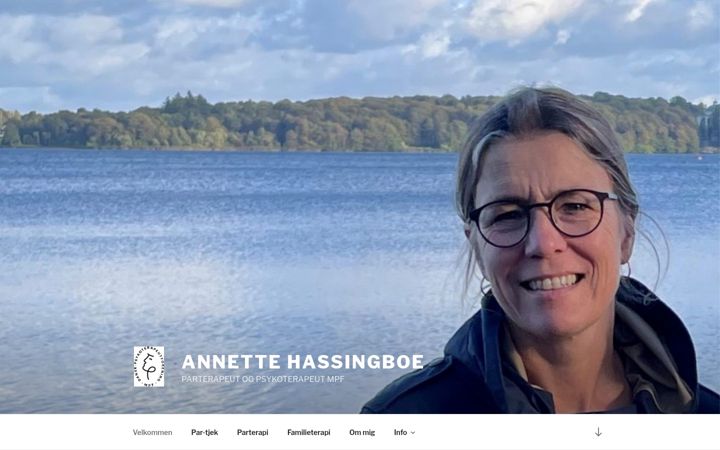 Captură de ecran a annettehassingboe.dk