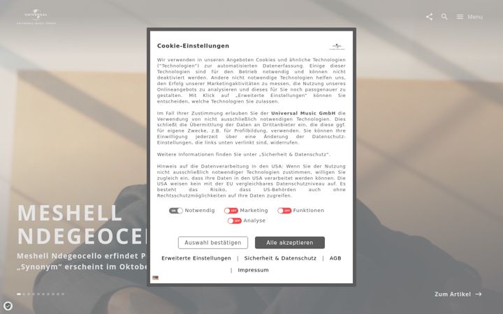 Screenshot of annettehumpe.de