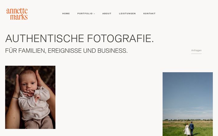 Screenshot of annettemarks.com