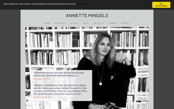 Screenshot of annettemingels.de