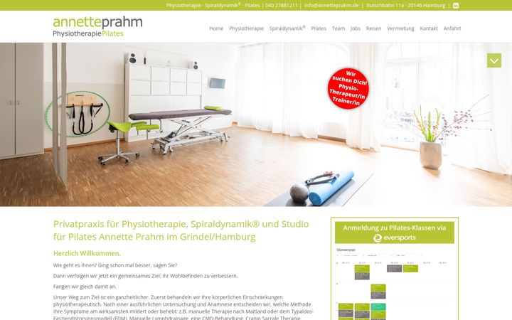 Screenshot of annetteprahm.de