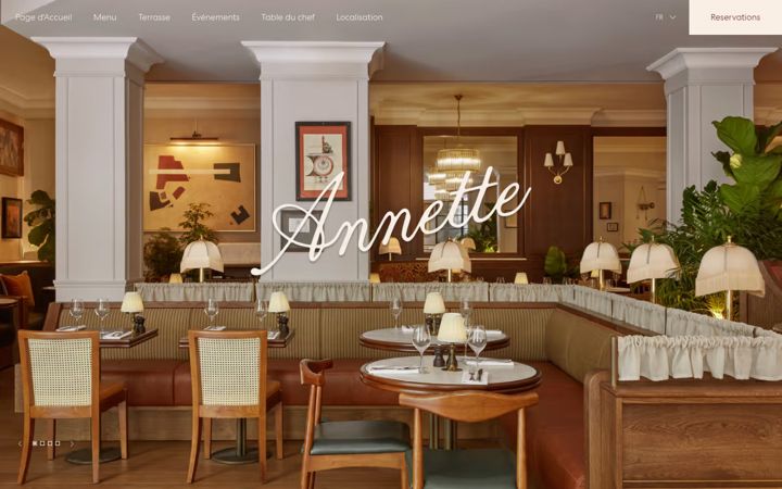 Screenshot of annetterestaurant.com