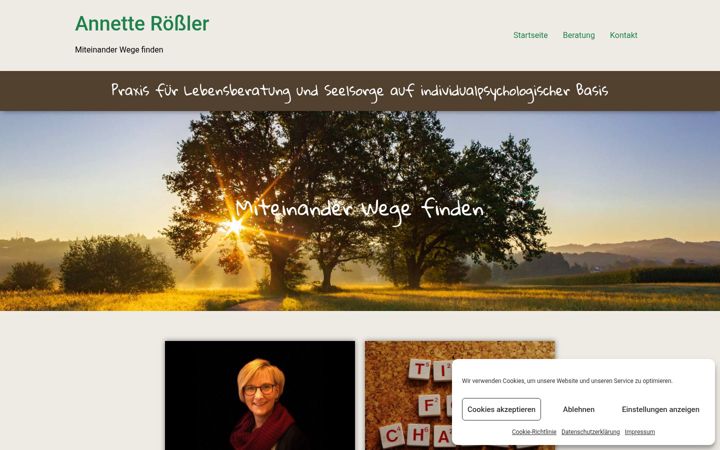 Screenshot of annetteroessler.de