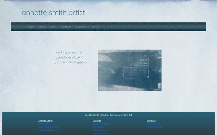 Screenshot of annettesmithartist.co.uk