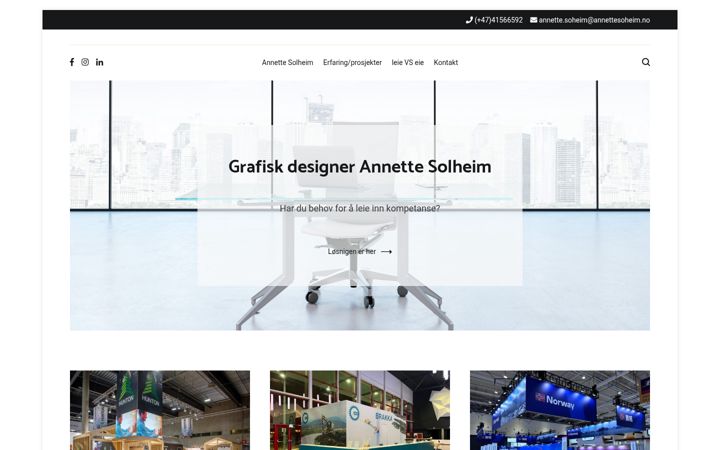 Screenshot of annettesolheim.no