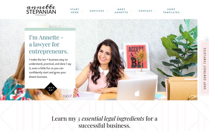 Screenshot ta' annettestepanian.com