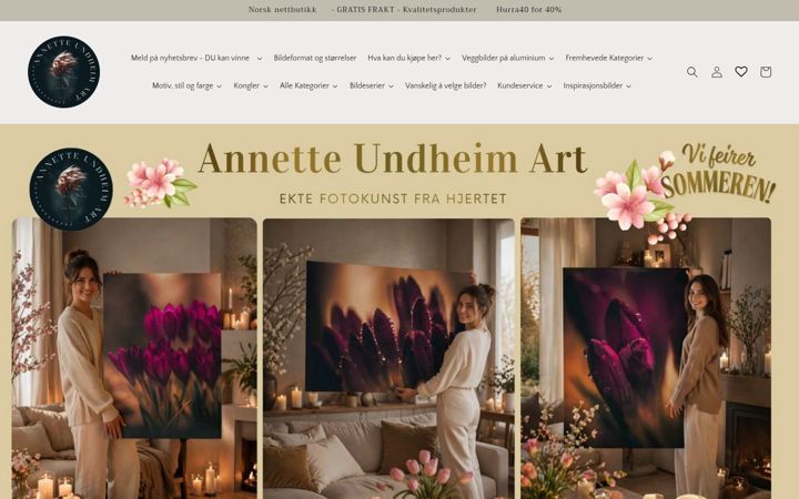 Screenshot of annetteundheim.com