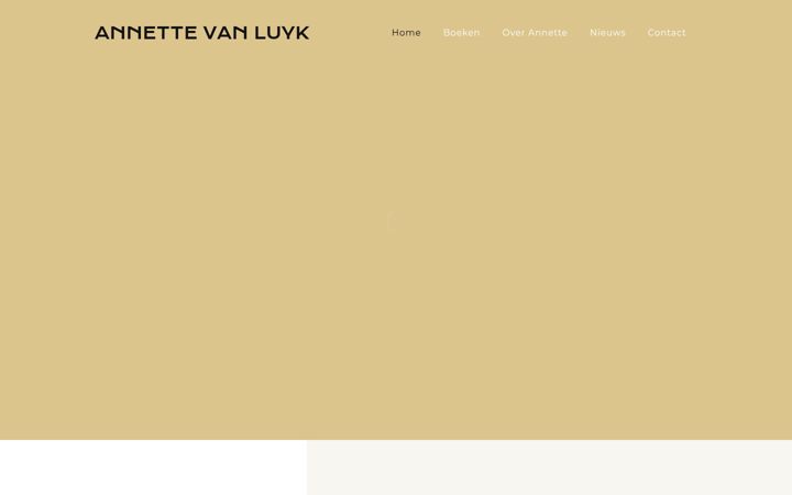 Captura de ecrã de annettevanluyk.nl