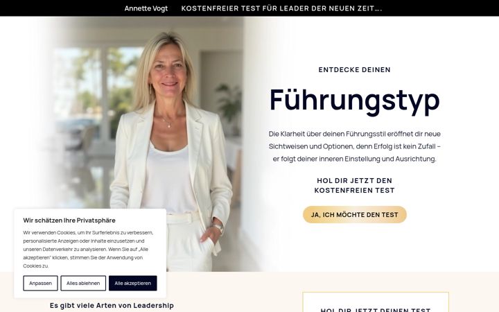Screenshot of annettevogt.com
