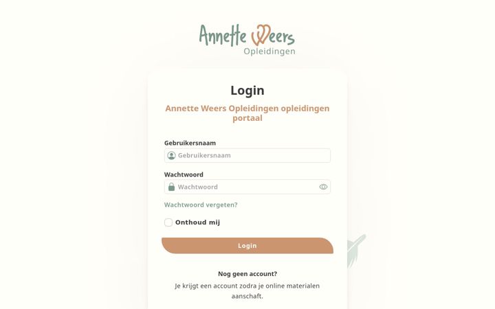 Screenshot of annetteweersonline.nl