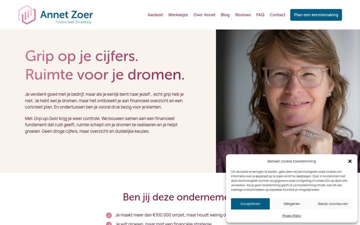 Captura de ecrã de annetzoer.nl