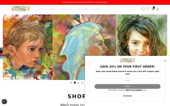 Screenshot di annevernonstudio.com
