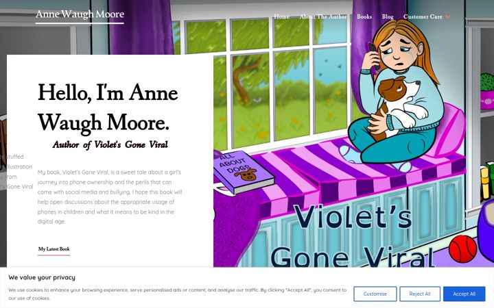 Screenshot of annewaughmoore.com