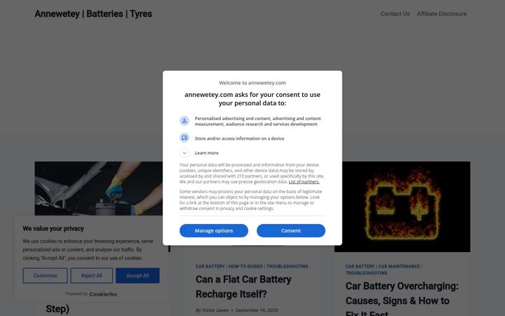 Screenshot of annewetey.com
