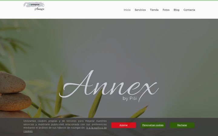 Screenshot of annexperruqueria.com