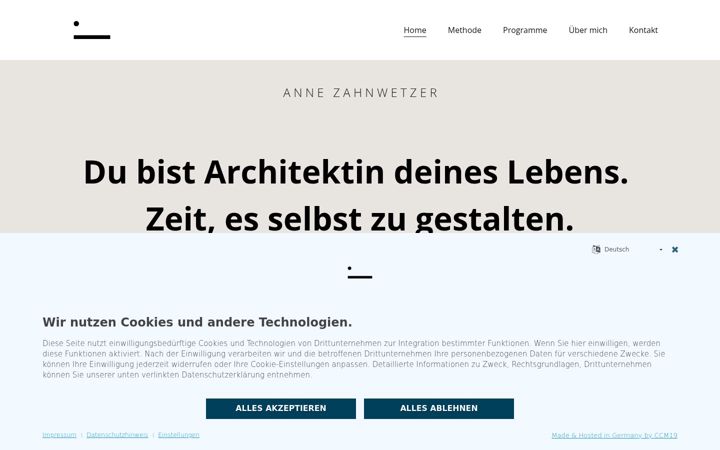 Screenshot of annezahnwetzer.de