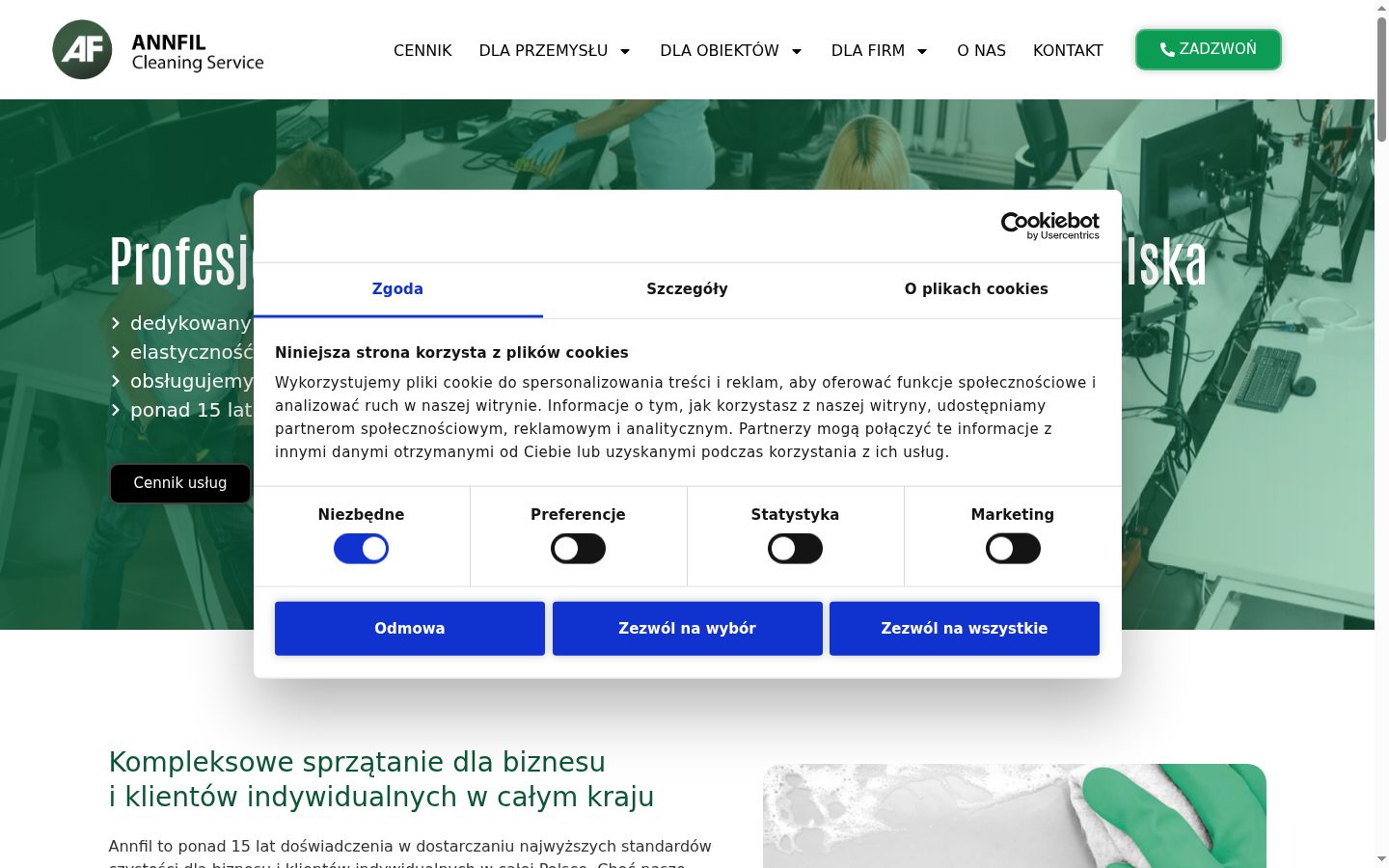 Snímek obrazovky baneru souhlasu zobrazeného před jakoukoli interakcí
