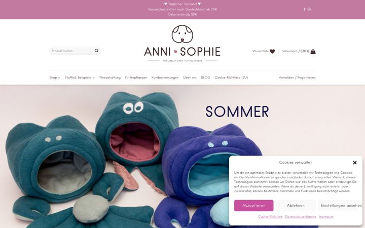 Screenshot of anni-sophie.com