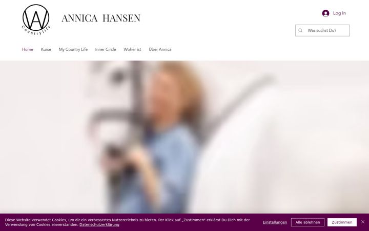Screenshot του annicahansen.com