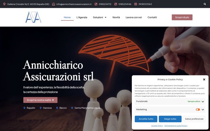 Captura de ecrã de annicchiaricoassicurazioni.it