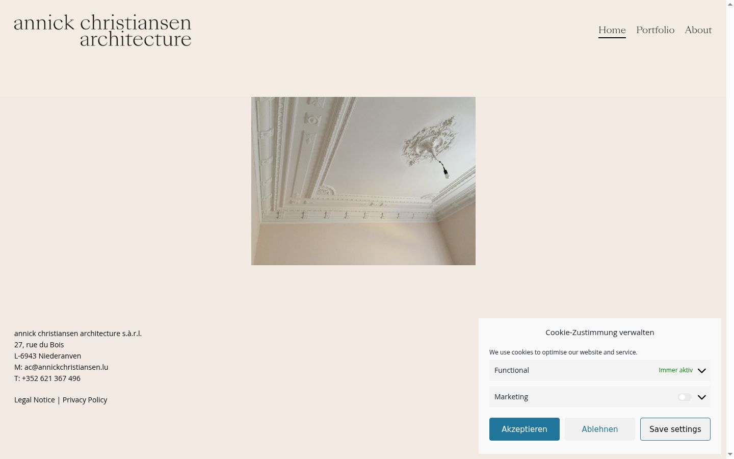 Capture d'écran de la bannière de consentement affichée avant toute interaction