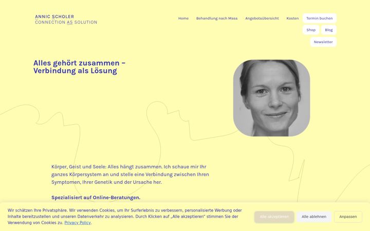Screenshot stránky annicscholer.com