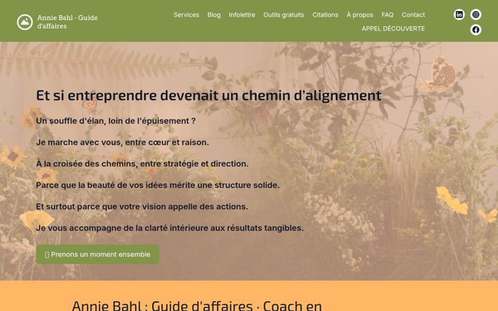 Screenshot of anniebahl.com