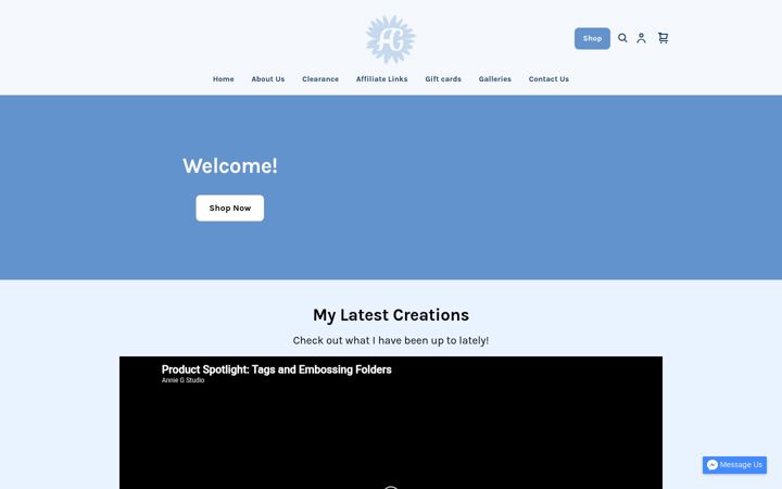 Screenshot stránky anniegstudio.com