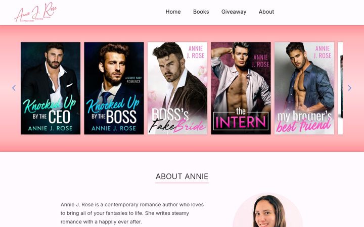 Screenshot of anniejrose.com
