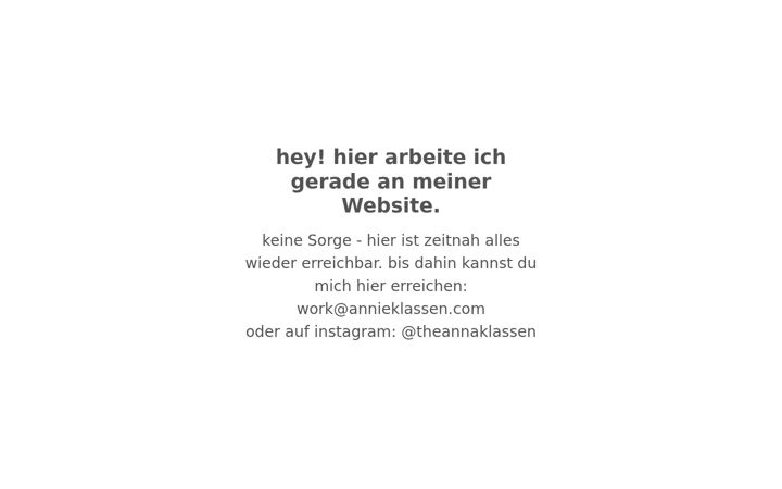 Screenshot of annieklassen.com