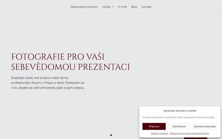 Kuvakaappaus sivustosta annielafotografka.cz